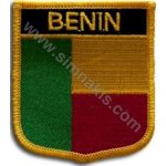 Benin Embroidered Flag 8x6,5 cm