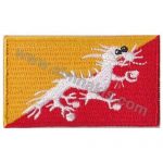 Bhutan Embroidered Flag 8x5 cm
