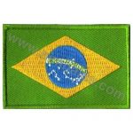 Brazil Embroidered Flag 8x5 cm