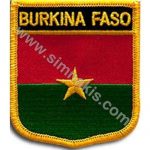 Burkina Faso Embroidered Flag 8x6,5 cm
