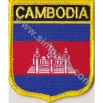 Cambodia Embroidered Flag 8x6,5 cm