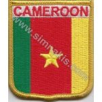 Cameroon Embroidered Flag 8x6,5 cm