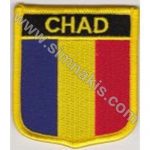 Chad Embroidered Flag 8x6,5 cm
