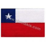 Chile Embroidered Flag 8x5 cm