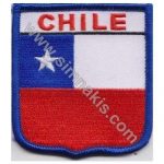 Chile Embroidered Flag 8x6,5 cm