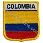 Colombia Embroidered Flag 8x6,5 cm