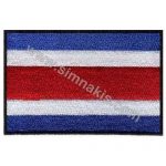 Costa Rica Embroidered Flag 8x5 cm