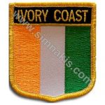 Côte d'Ivoire Embroidered Flag 8x6.5 cm