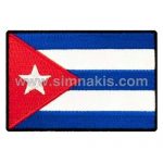 Cuba Embroidered Flag 8x5 cm