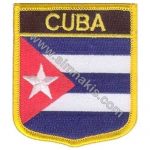 Cuba Embroidered Flag Patch 8x6.5 cm