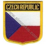 Czech Republic Embroidered Flag 8x6.5 cm