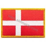 Denmark Embroidered Flag 8x5 cm