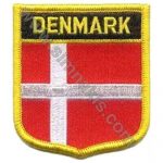 Denmark Embroidered Flag 8x6,5 cm