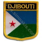Djibouti Embroidered Flag 8x6.5 cm