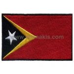 East Timor Embroidered Flag 8x5 cm