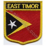 East Timor Embroidered Flag 8x6,5 cm