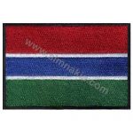 Gambia Embroidered Flag 8x5 cm