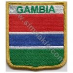 Gambia Embroidered Flag 8x6,5 cm