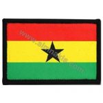 Ghana Embroidered Flag 8x5 cm