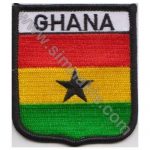Ghana Embroidered Flag 8x6.5 cm