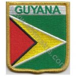 Guyana Embroidered Flag 8x6,5 cm