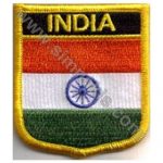 India Embroidered Flag 8x6.5 cm