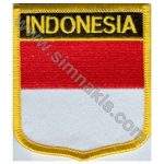 Indonesia Embroidered Flag 8x6,5 cm