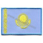 Kazakhstan Embroidered Flag 8x5 cm