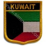 Kuwait Embroidered Flag 8x6.5 cm
