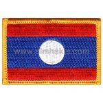 Laos Embroidered Flag 8x5 cm