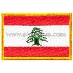 Lebanon Embroidered Flag 8x5 cm