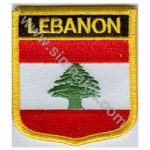 Lebanon Embroidered Flag 8x6,5 cm