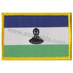 Lesotho Embroidered Flag 8x5 cm