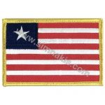 Liberia & Lebanon Embroidered Flag Patch 5x8 cm