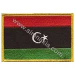 Libya Embroidered Flag 8x5.5 cm