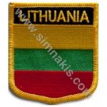 Lithuania Embroidered Flag 8x6.5 cm