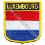 Luxembourg Embroidered Flag 8x6.5 cm