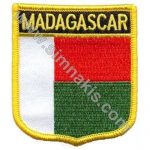 Madagascar Embroidered Flag 8x6,5 cm