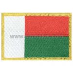 Madagascar Embroidered Flag 8x5 cm