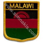 Malawi Embroidered Flag 8x6,5 cm