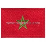 Morocco Embroidered Flag 8x5
