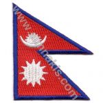 Nepal Embroidered Flag 8x5 cm