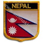 Nepal Embroidered Flag 8x6.5