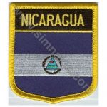 Nicaragua Embroidered Flag 8x6.5