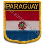 Paraguay Embroidered Flag 8x6,5
