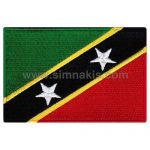 Saint Kitts Embroidered Flag 8x5