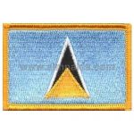 Saint Lucia Embroidered Flag 8x5