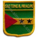 Sao Tome Embroidered Flag 8x6,5