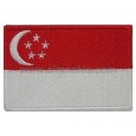 Singapore Embroidered Flag 8x5