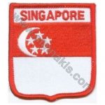 Singapore Embroidered Flag 8x6,5